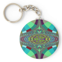 Centipede Ovals Fractal Keychain