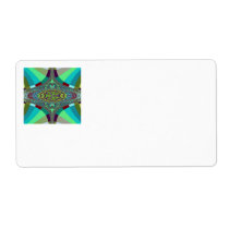 Centipede Ovals Fractal Custom Shipping Labels