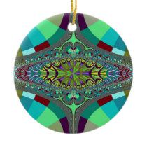 Centipede Ovals Fractal Christmas Ornament
