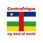 Centrafrique Flag Map Text Ladies Baby Doll