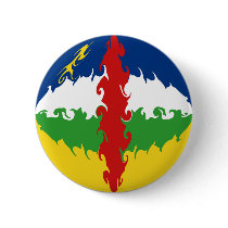 Centrafrique Gnarly Flag buttons by Flagnostic Centrafrique Gnarly Flag buttons