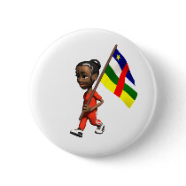 Central African Girl buttons by worldtees Central African Girl buttons