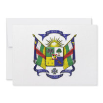 Central African Republic Coat of Arms Invitation