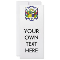Central African Republic Coat of Arms Personalized Rack Card