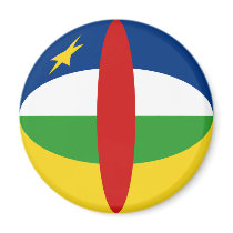Central African Republic Fisheye Flag Magnet