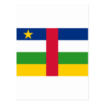 Central African Republic Flag CF Postcard