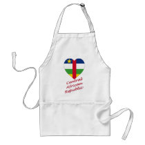 Central African Republic Flag Heart aprons