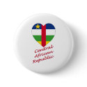 Central African Republic Flag Heart buttons by Vexillophile Central African Republic Flag Heart buttons
