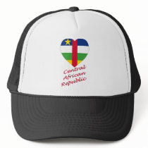 Central African Republic Flag Heart hats