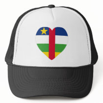 Central African Republic Flag Heart hats
