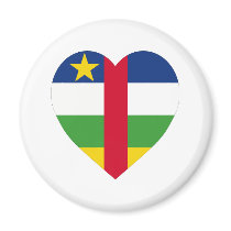 Central African Republic Flag Heart magnets by Vexillophile Central African Republic Flag Heart magnets