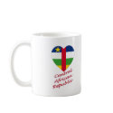 Central African Republic Flag Heart mugs by Vexillophile Central African Republic Flag Heart mugs