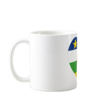 Central African Republic Flag Heart mugs