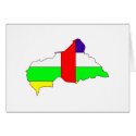 Central African Republic flag map cards