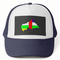 Central African Republic flag map hats