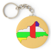 Central African Republic flag map Keychains