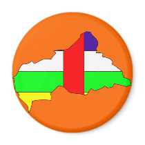 Central African Republic flag map magnets by FlagStore Central African Republic flag map magnets