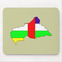 Central African Republic flag map mousepads