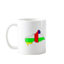 Central African Republic flag map mugs