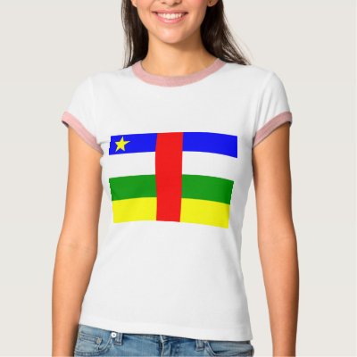 Central African Republic Flag Tee Shirts by coolcountry