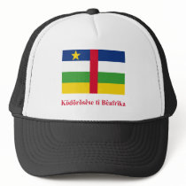 Central African Republic Flag with Name in Sango hats