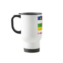 Central African Republic Flag with Name in Sango mugs