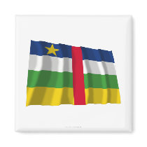 Central African Republic Waving Flag magnets by Vexillophile Central African Republic Waving Flag magnets