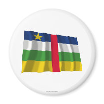 Central African Republic Waving Flag magnets by Vexillophile Central African Republic Waving Flag magnets