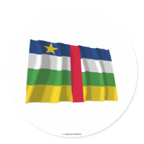 Central African Republic Waving Flag stickers
