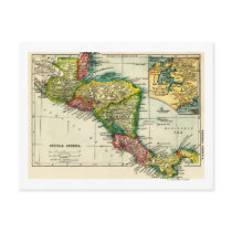 Central AmericaPanoramic MapCentral America Postcard