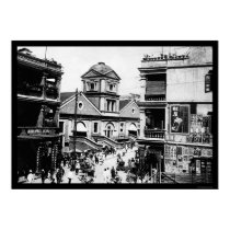 Central Market in Hong Kong 1908 posters