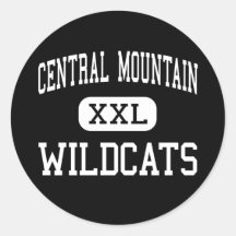 Central Mountain - Wildcats - High - Mill Hall Round Sticker