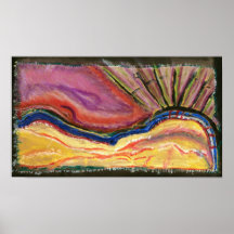 Central Oregon coast near hills Poster