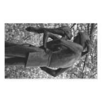 Central Park Autumn: Romeo & Juliet Statue 01 B&W Rectangle Stickers