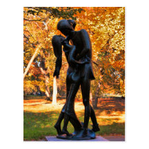 Central Park Autumn: Romeo & Juliet Statue 02 Postcard