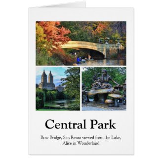 Central Park: Bow Bridge, San Remo, Alice in W.... Cards