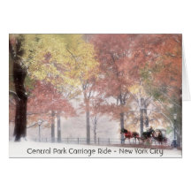 Central Park Carriage Ride - New York Greeting Card