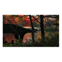 Central Park: Conversation Across From Bow Bridge Business Card Template