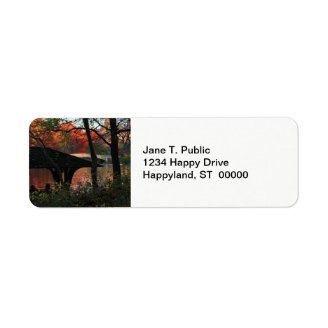 Central Park: Conversation Across From Bow Bridge Return Address Label