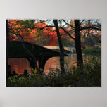 Central Park: Conversation Across From Bow Bridge Print