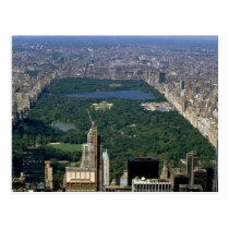 Central Park from the south, New York City, USA postcards