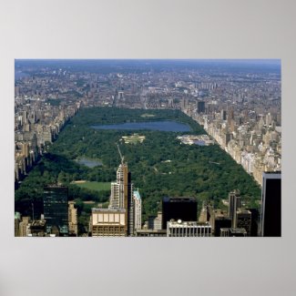 Central Park from the south, New York City, USA Poster