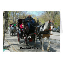 Central Park, Horse and Carriage Greeting Cards