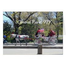 Central Park, Horse and Carriage Greeting Cards