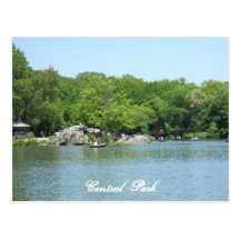 Central Park Lake Postcard Souvenir New York City