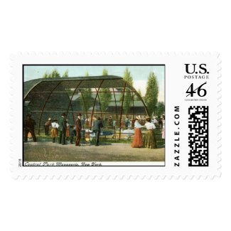 Central Park Menagerie, New York City 1909 Vintage stamp