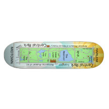 Central Park N.Y.C. Map Skateboard Sunny