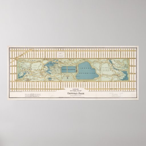 Central Park Plan Poster
