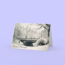 central park season's greetings cards by cardart central park season's greetings cards