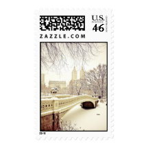 Central Park Snow - Winter New York Postage